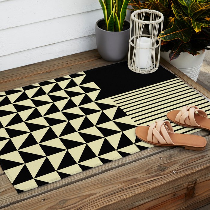 Dynamic Duo Shapes  Outdoor Rug Gallery Image 2