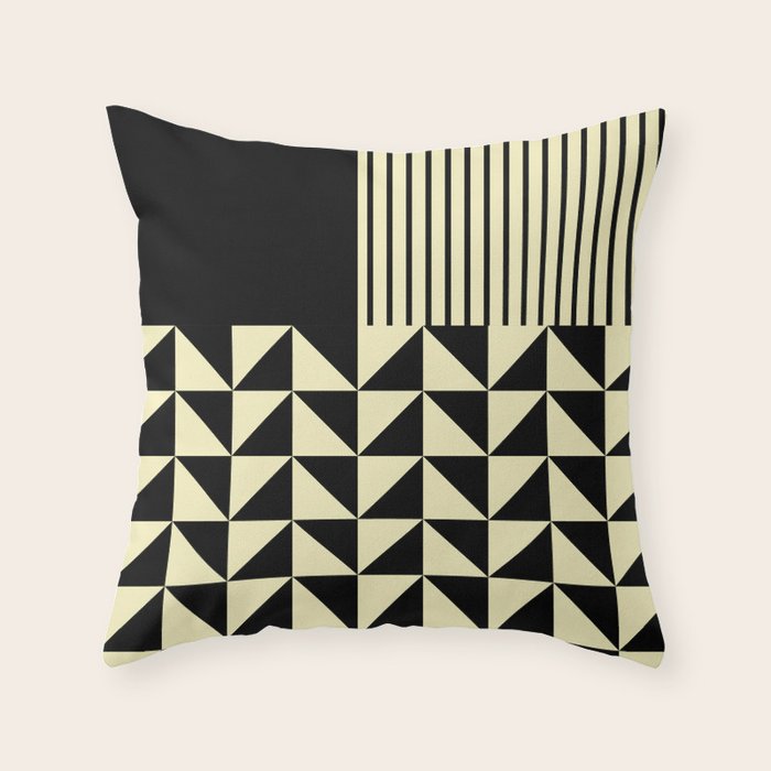 Dynamic Duo Shapes  Throw Pillow Gallery Image 1