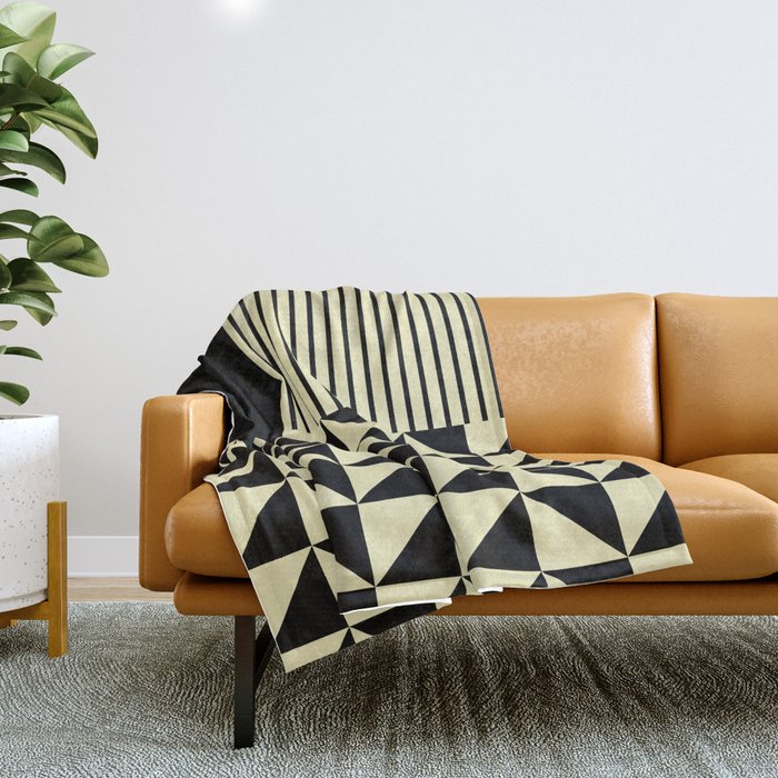 Dynamic Duo Shapes  Throw Blanket Gallery Image 1