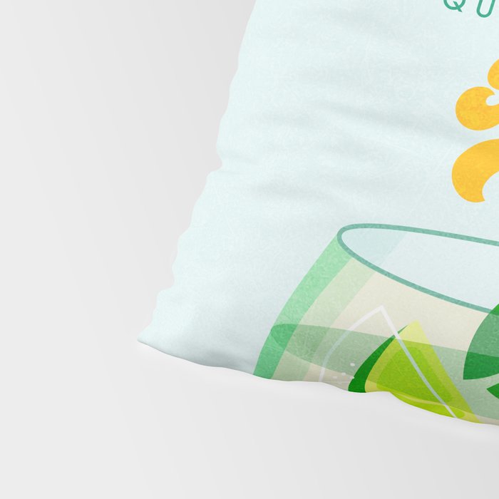 Minimal Gin Tonic cocktail illustration - Aqua Orange Pillow Sham Gallery Image 4