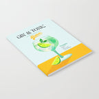 Minimal Gin Tonic cocktail illustration - Aqua Orange Notebook Gallery Image 2