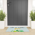 Minimal Gin Tonic cocktail illustration - Aqua Orange Welcome Mat Gallery Image 3