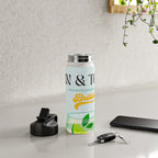 Minimal Gin Tonic cocktail illustration - Aqua Orange Water Bottle Gallery Image 4