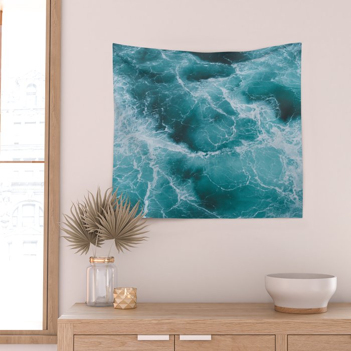 Electric Ocean Wall Tapestry Gallery Image 2