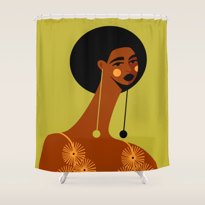 Sunflower Dress Shower Curtain Gallery Image 1