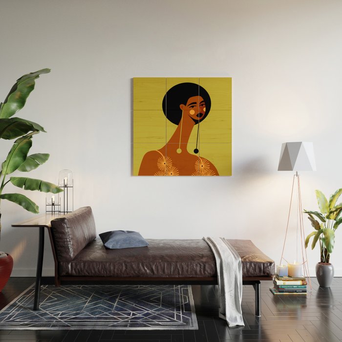 Sunflower Dress Wood Wall Art Gallery Image 2