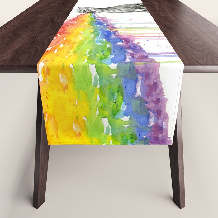 Kitten Puking Rainbow Table Runner Gallery Image 1