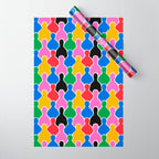 Colorful diverse people crowd art pattern Wrapping Paper Gallery Image 1