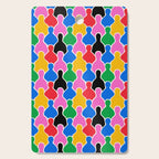 Colorful diverse people crowd art pattern Cutting Board Gallery Image 1