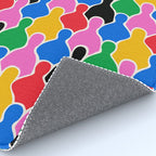 Colorful diverse people crowd art pattern Rug Gallery Image 4