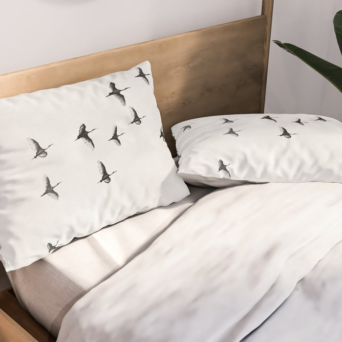 Flock of Birds Pillow Sham Gallery Image 2