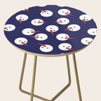 Snowmen pattern on dark Side Table Gallery Image 2