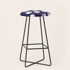 Snowmen pattern on dark Stool Gallery Image 1