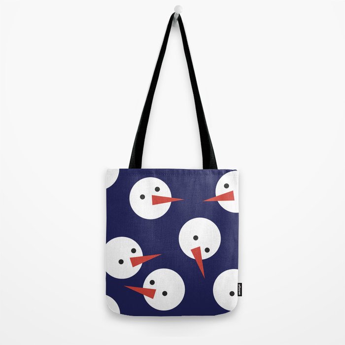Snowmen pattern on dark Tote Bag Gallery Image 2