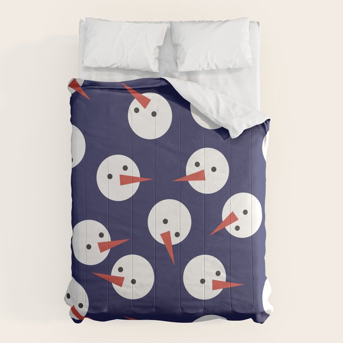 Snowmen pattern on dark Comforter Gallery Image 6