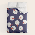 Snowmen pattern on dark Comforter Gallery Image 6