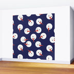 Snowmen pattern on dark Wall Mural Gallery Image 2