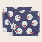Snowmen pattern on dark Placemat Gallery Image 1