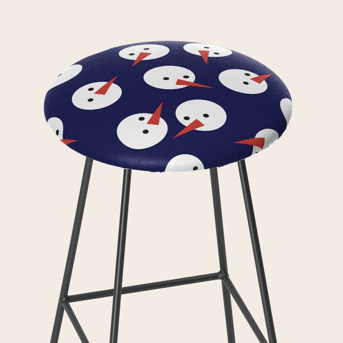 Snowmen pattern on dark Stool Gallery Image 2