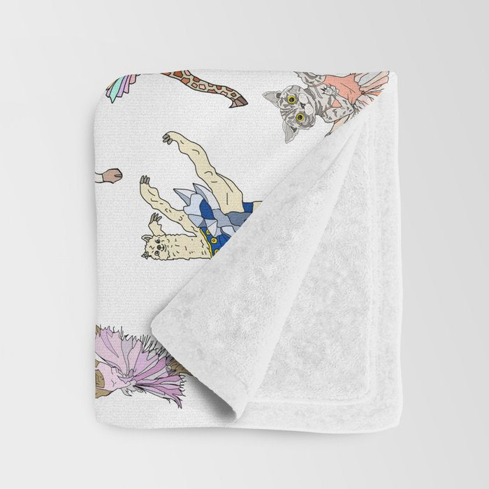 Animal Ballerinas Throw Blanket Gallery Image 3