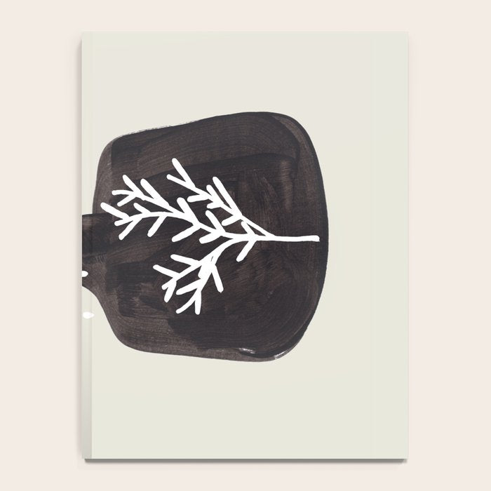 Mid Century Minimalist Black Ink Tribal Vase Abstract Vase Shapes Floral Plant Notebook Gallery Image 4