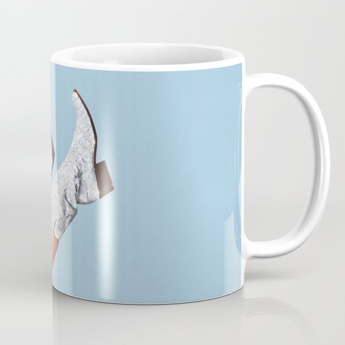 These Boots - Glitter Blue II Coffee Mug Gallery Image 1