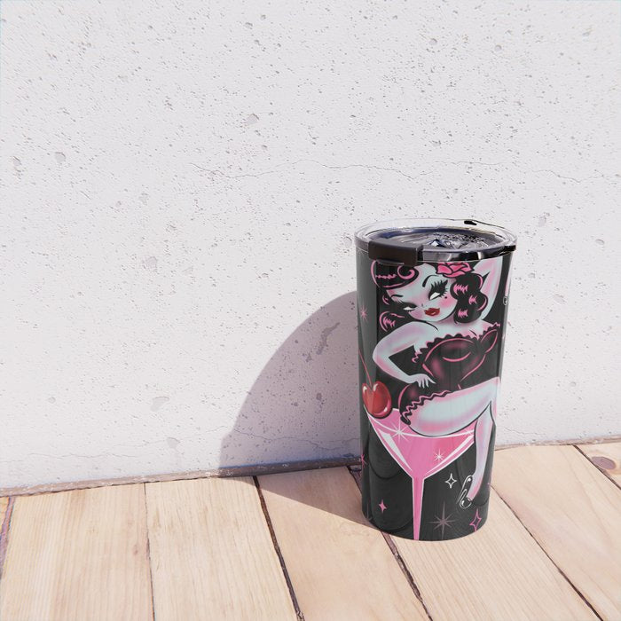 Cherry Martini Girl Travel Mug Gallery Image 4
