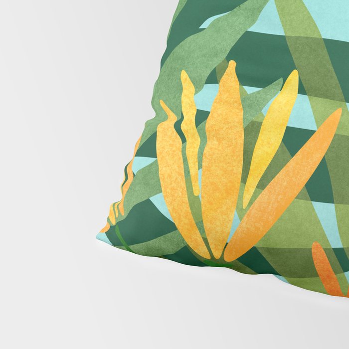 Tropical Ocean View Landscape Illustration Pillow Sham Gallery Image 4