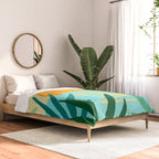 Tropical Ocean View Landscape Illustration Comforter Gallery Image 2