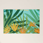 Tropical Ocean View Landscape Illustration Welcome Mat Gallery Image 1