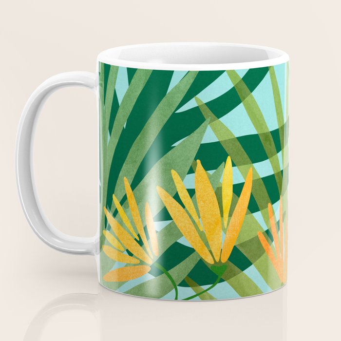 Tropical Ocean View Landscape Illustration Coffee Mug Gallery Image 3