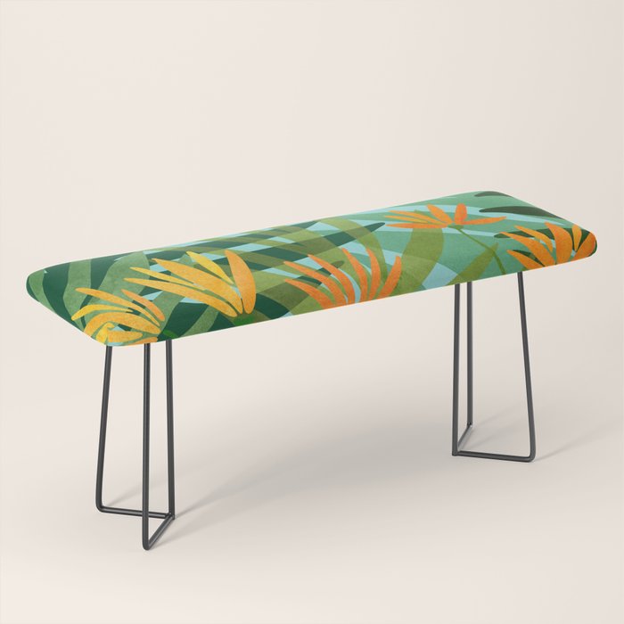 Tropical Ocean View Landscape Illustration Bench Gallery Image 1