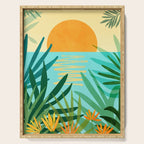Tropical Ocean View Landscape Illustration Serving Tray Gallery Image 1