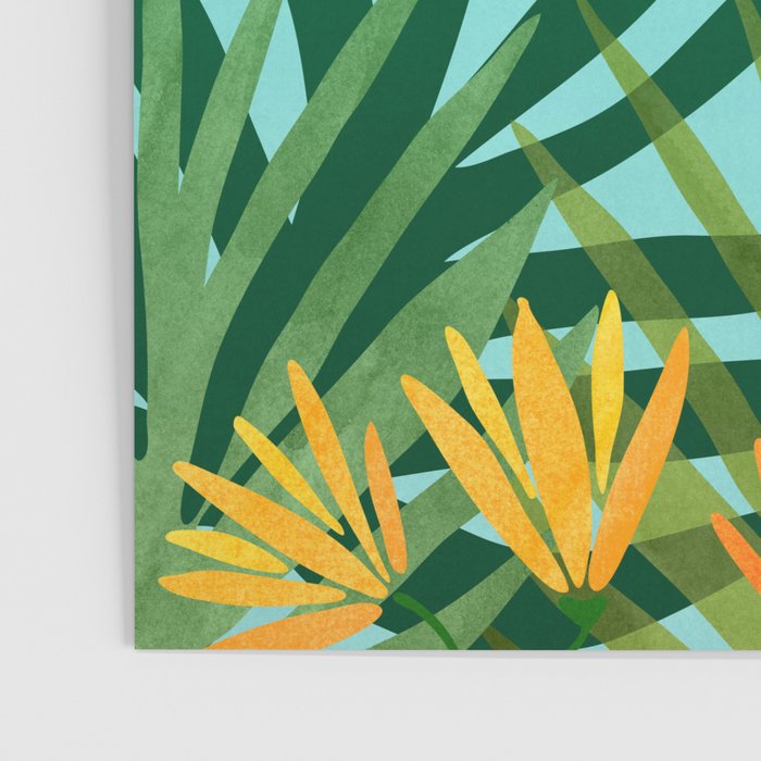 Tropical Ocean View Landscape Illustration Poster Gallery Image 3