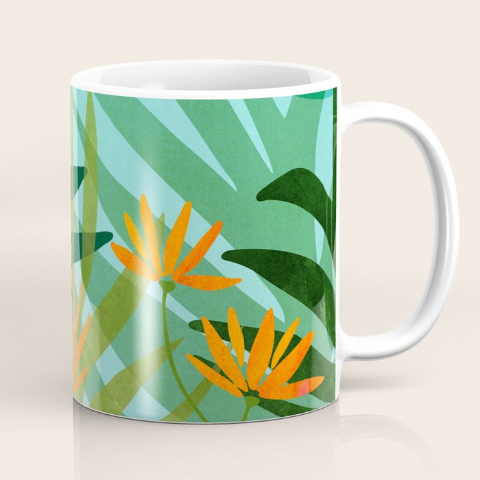 Tropical Ocean View Landscape Illustration Coffee Mug Gallery Image 1