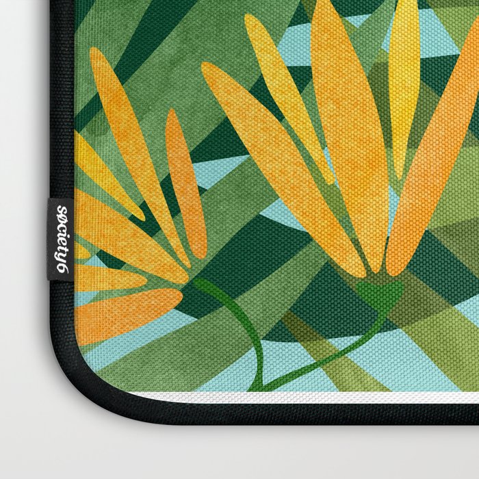 Tropical Ocean View Landscape Illustration Laptop Sleeve Gallery Image 3