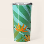 Tropical Ocean View Landscape Illustration Travel Mug Gallery Image 2