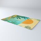 Tropical Ocean View Landscape Illustration Rug Gallery Image 3