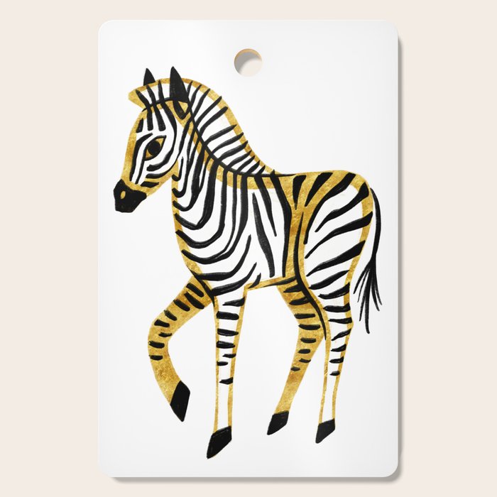Gold Zebra Cutting Board Gallery Image 1