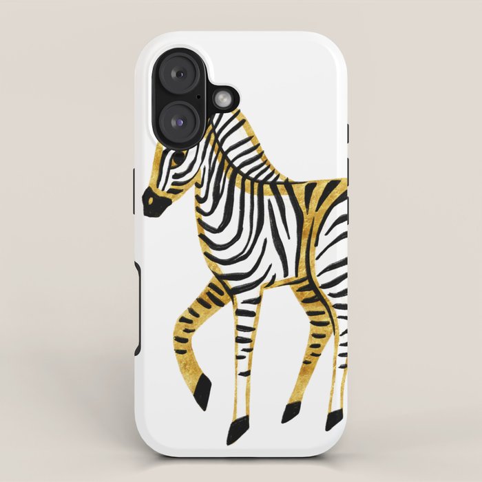 Gold Zebra iPhone Case Gallery Image 1