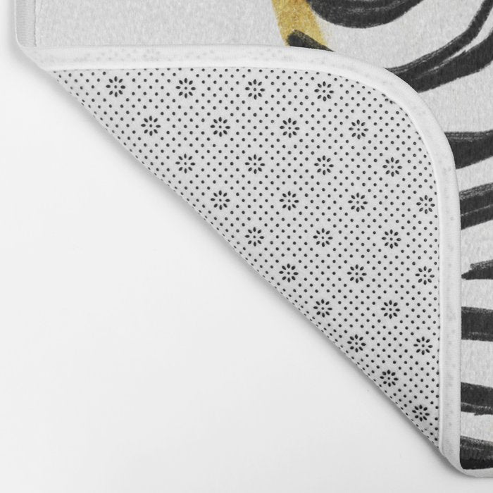 Gold Zebra Bath Mat Gallery Image 2