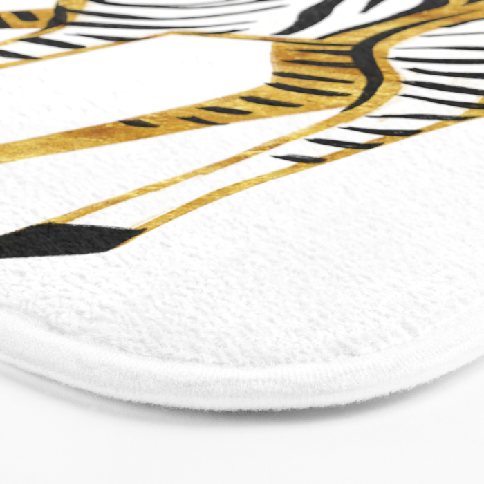 Gold Zebra Bath Mat Gallery Image 3