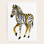 Gold Zebra Poster Gallery Image 4