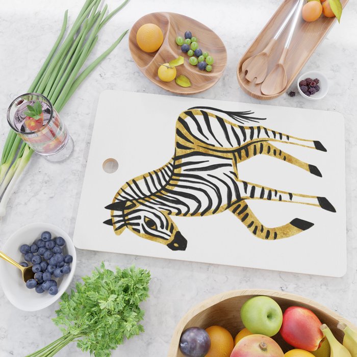 Gold Zebra Cutting Board Gallery Image 2