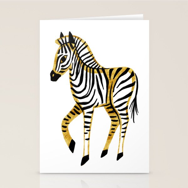 Gold Zebra Stationery Card Gallery Image 2