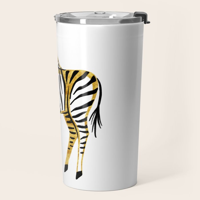 Gold Zebra Travel Mug Gallery Image 2