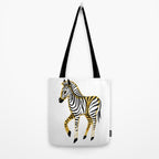 Gold Zebra Tote Bag Gallery Image 2