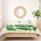 Mid Century Emerald Garden Botanical Duvet Cover Gallery Image 3