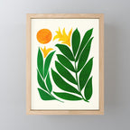 Mid Century Emerald Garden Botanical Mini Art Print Gallery Image 1