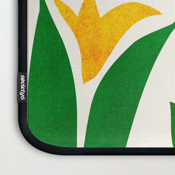 Mid Century Emerald Garden Botanical Laptop Sleeve Gallery Image 3